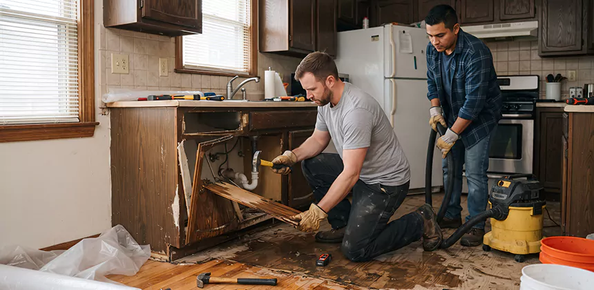 Repairing Water Damaged MDF Cabinets in Kenmore