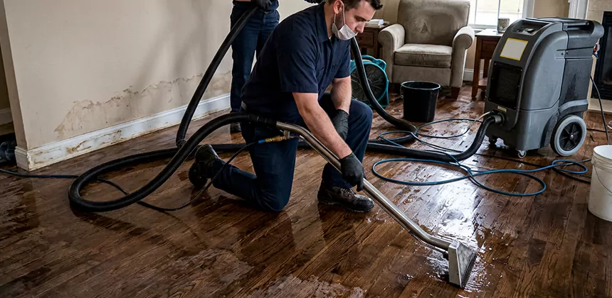 Hardwood Floor Water Extraction in Kenmore